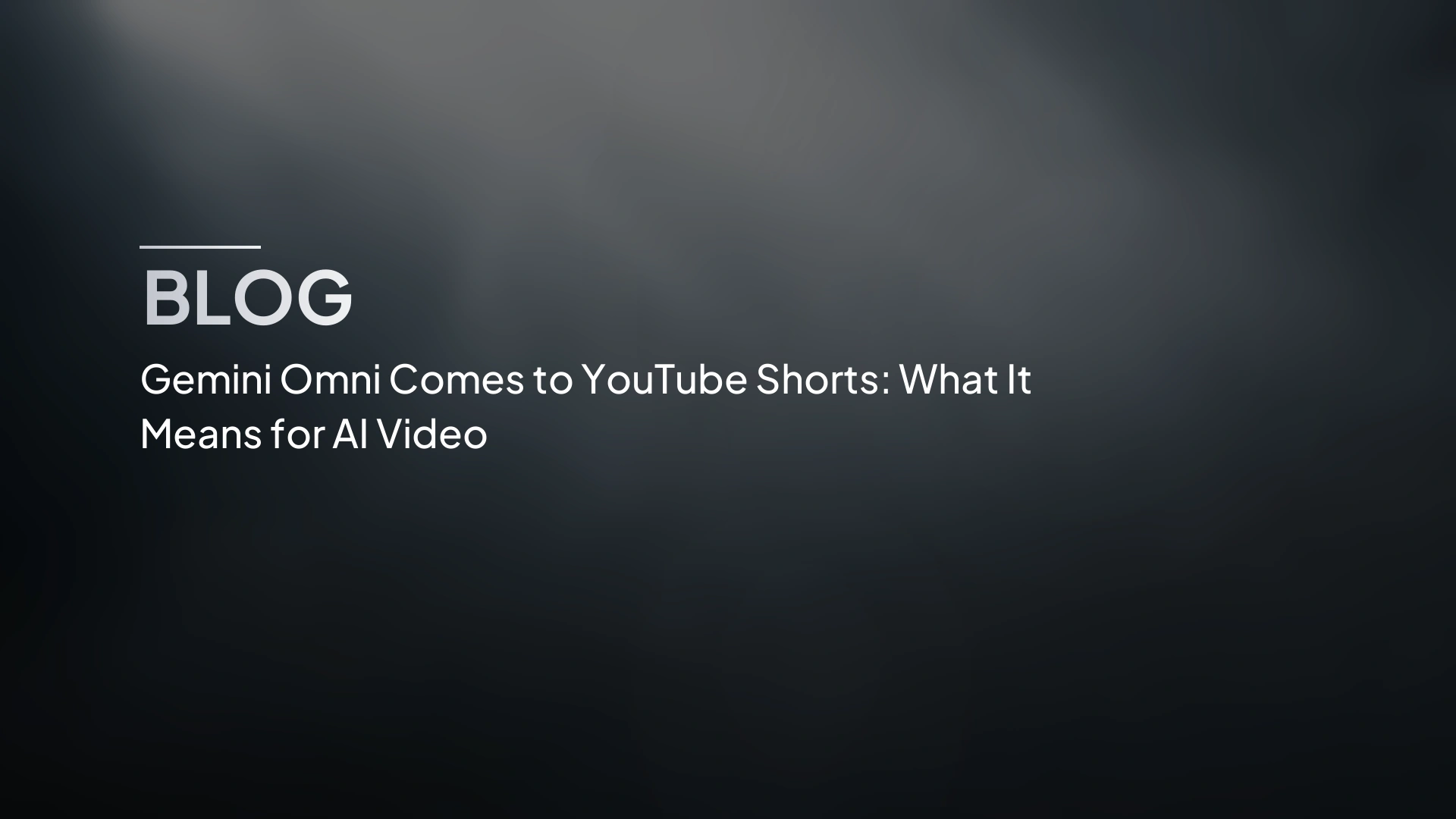 Gemini Omni arriva su YouTube Shorts: cosa significa per i video IA