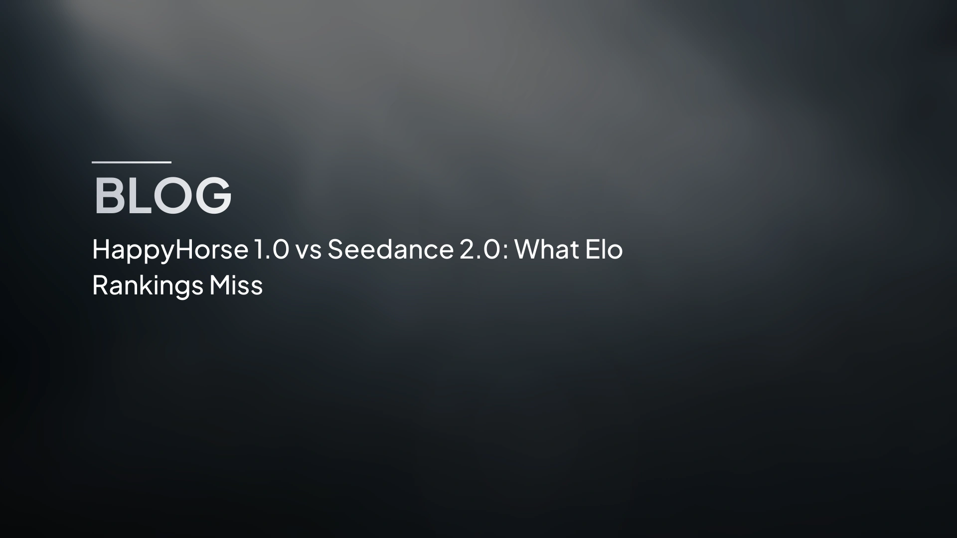 HappyHorse 1.0 vs Seedance 2.0: cosa mancano i ranking Elo