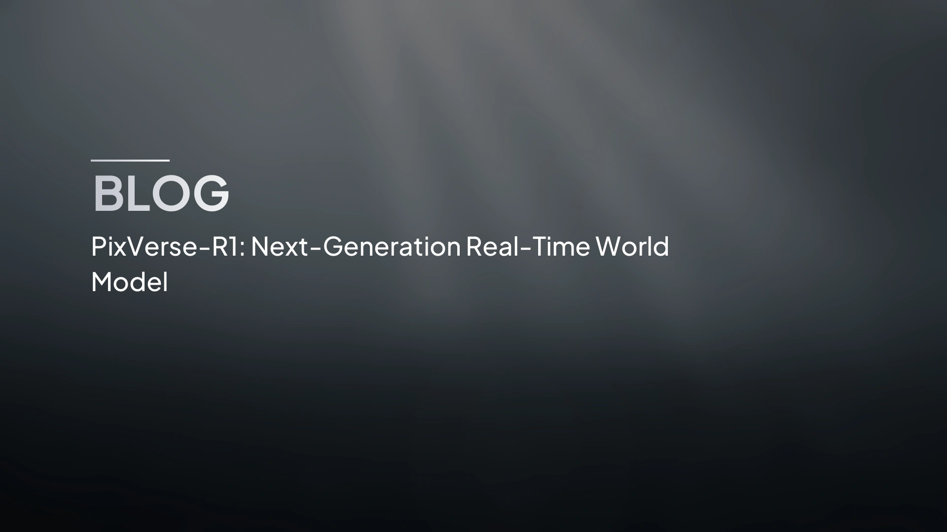 PixVerse-R1: World Model in Tempo Reale di Prossima Generazione