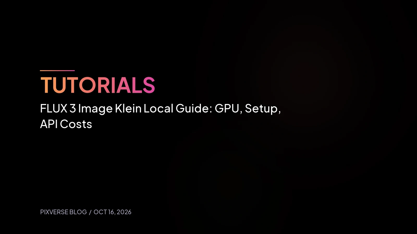 FLUX 3 Image Klein Local Guide: GPU, Setup, API Costs