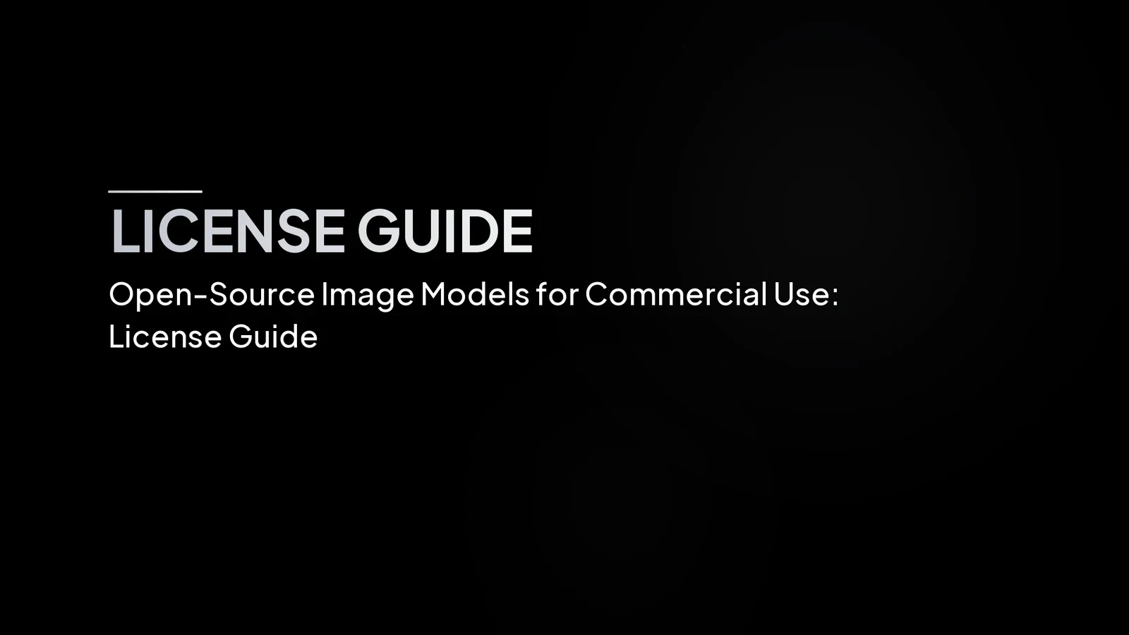 Open-Source Image Models for Commercial Use: License Guide