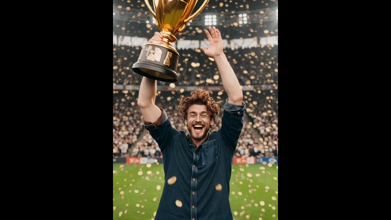 Cup Celebration: Template Foto-ke-Video PixVerse V5.6