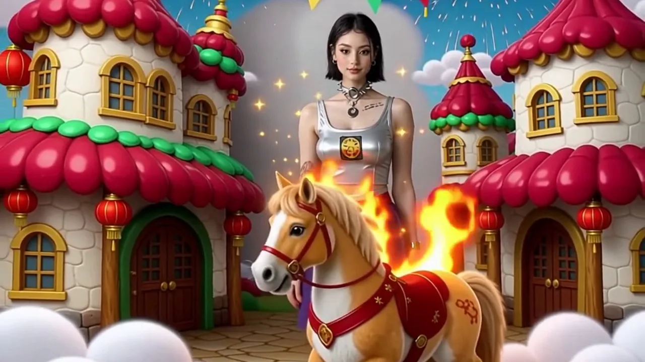 Cute Firehorse: Cipta Video Templat PixVerse V5