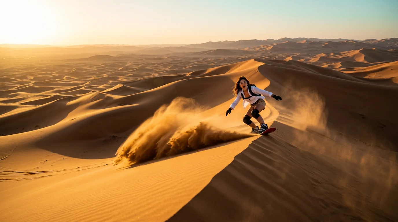 Dune Skateboarding: катання піщаними дюнами з відео PixVerse AI