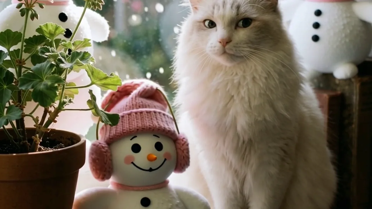 Fluffy Snowman World: Tạo video mẫu PixVerse V5
