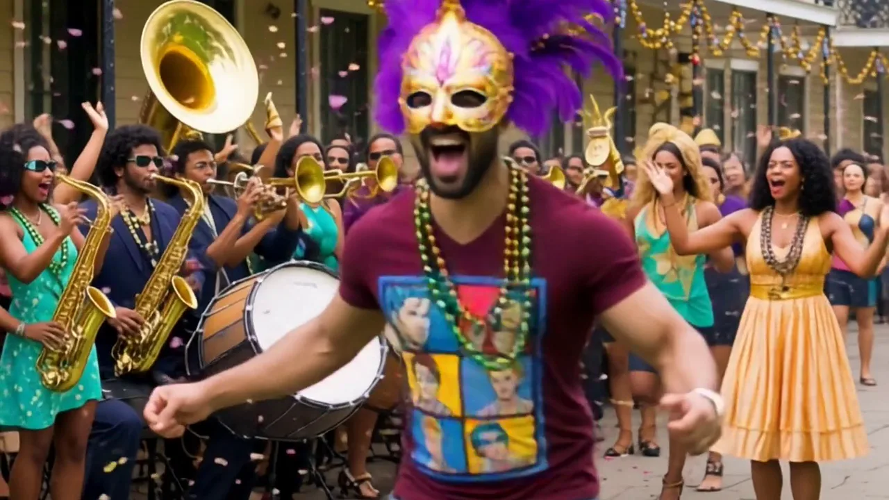 Mardi Gras: Cipta Video Templat PixVerse V5.6