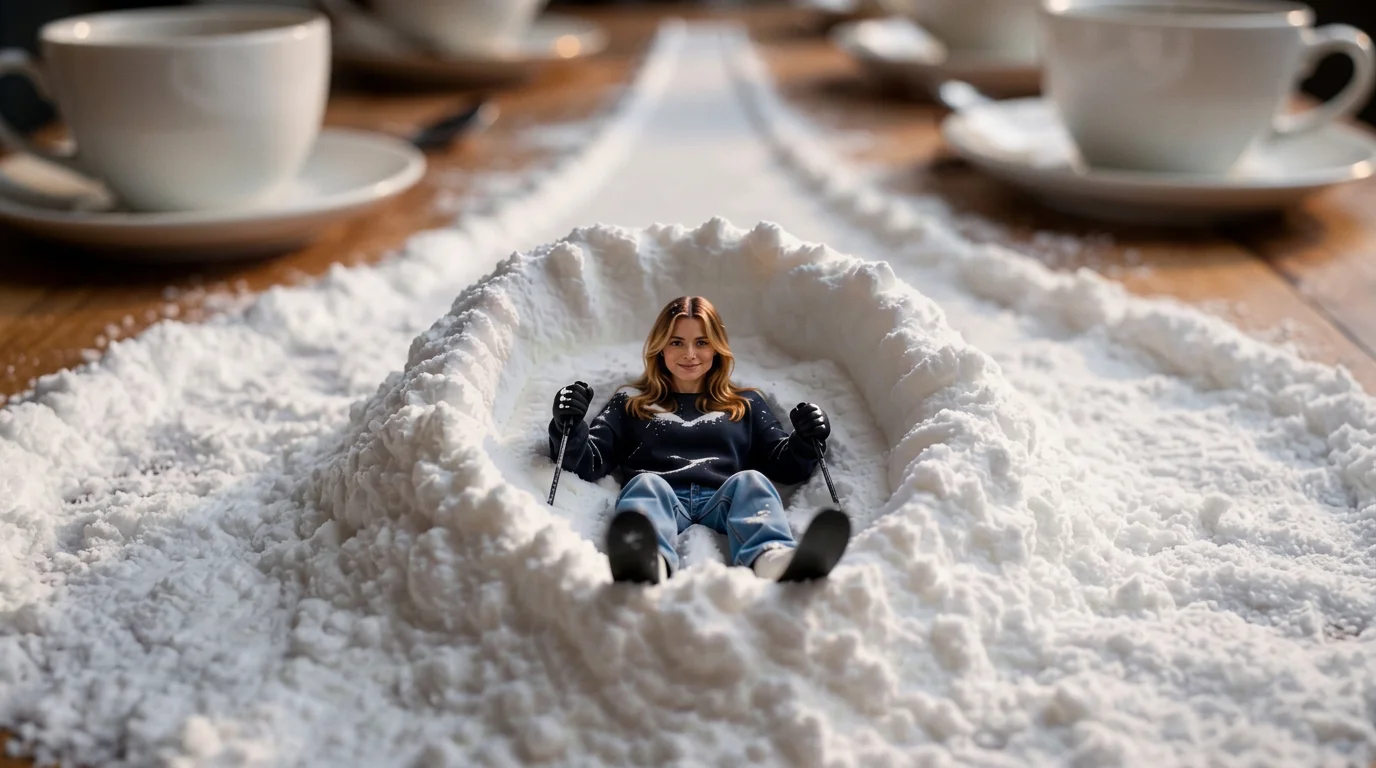 Marshmallow Snow Mountain Skiing: เปลี่ยนรูปเป็นวิดีโอสกี