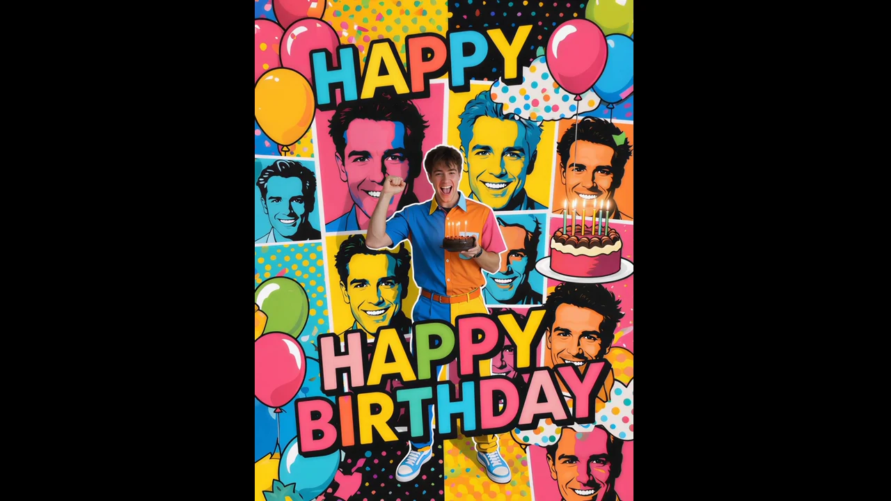 My Warhol Birthday — Templat PixVerse
