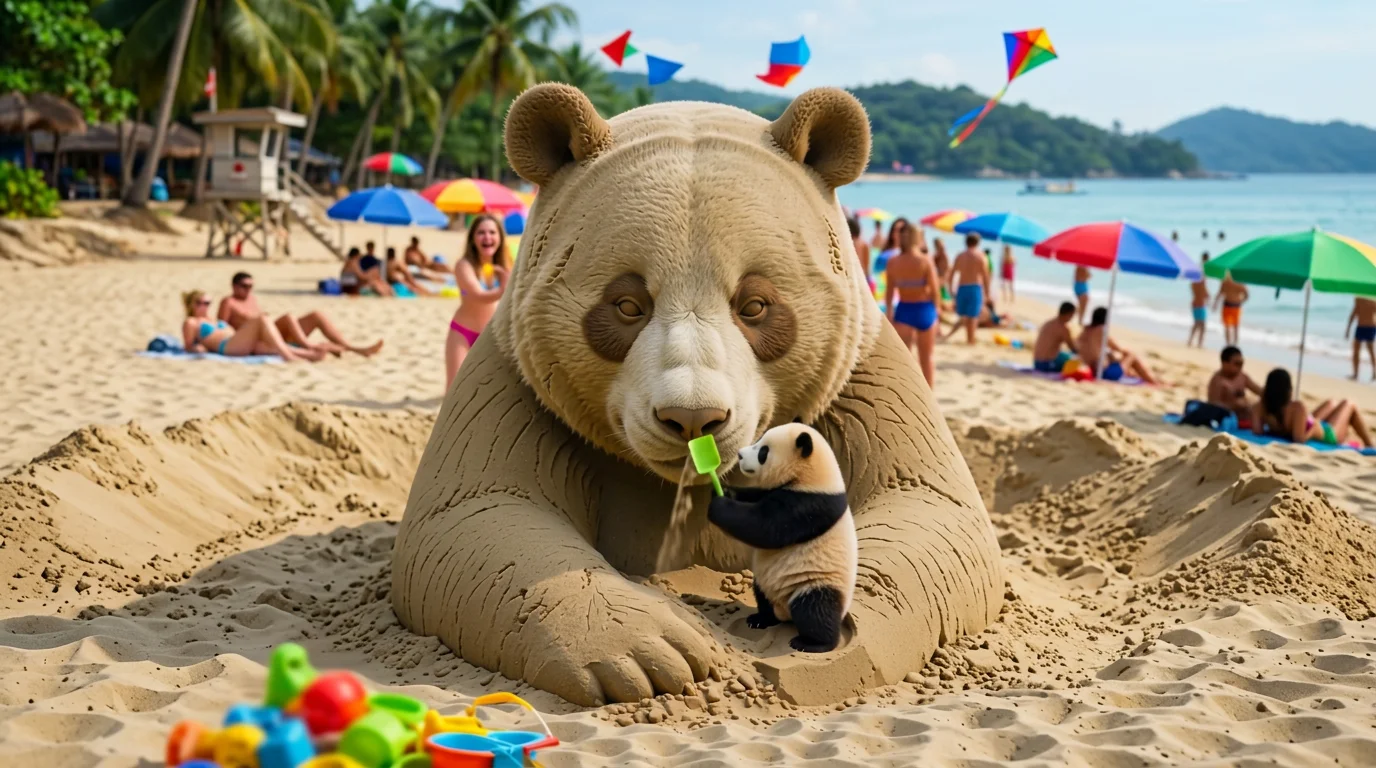 沙雕紀念碑：把海灘照片變成巨型沙雕紀念碑影片