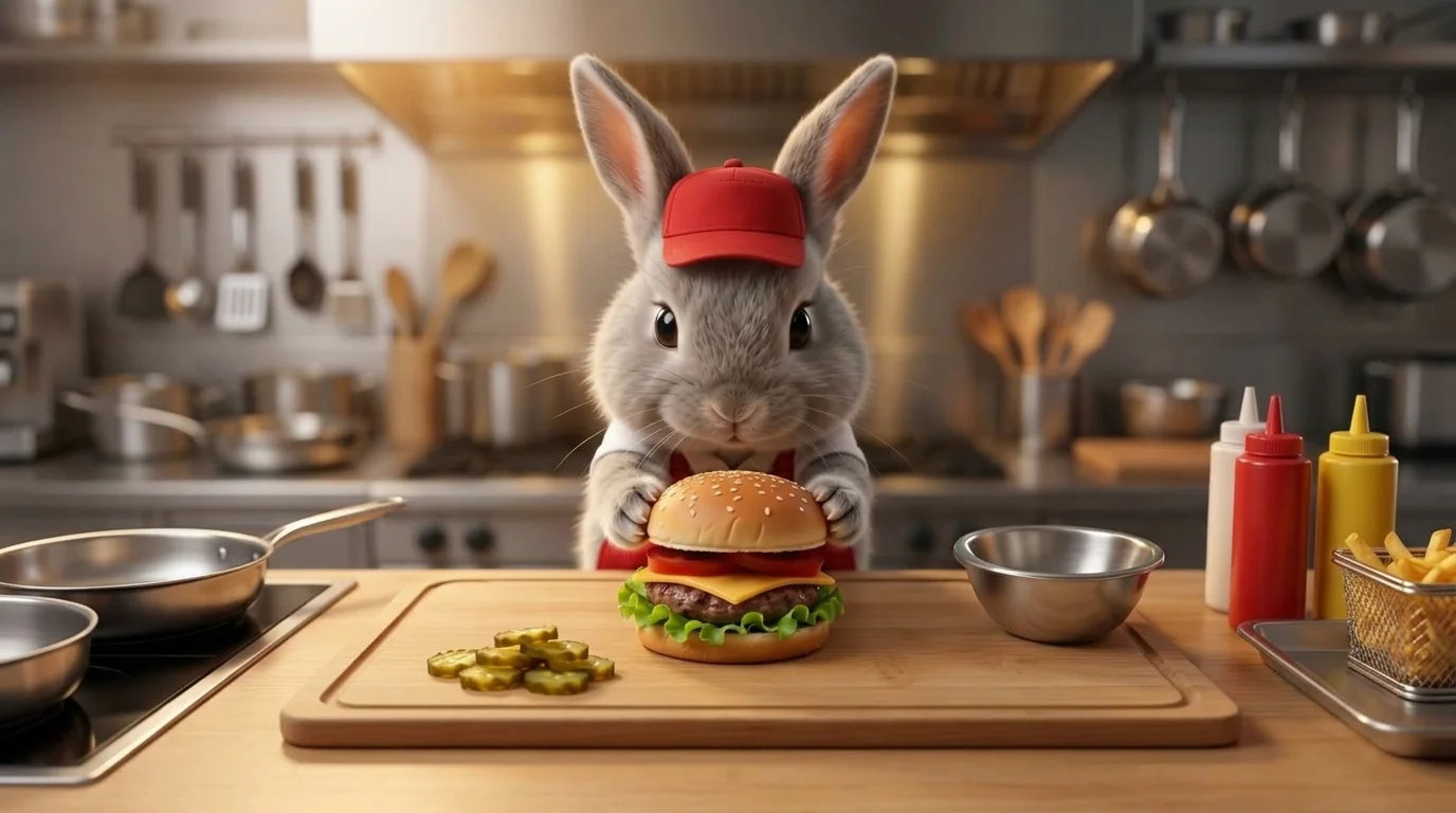 Tiny Burger Crew: เปลี่ยนสัตว์เลี้ยงของคุณเป็นเชฟตัวจิ๋วน่ารักด้วย PixVerse V6
